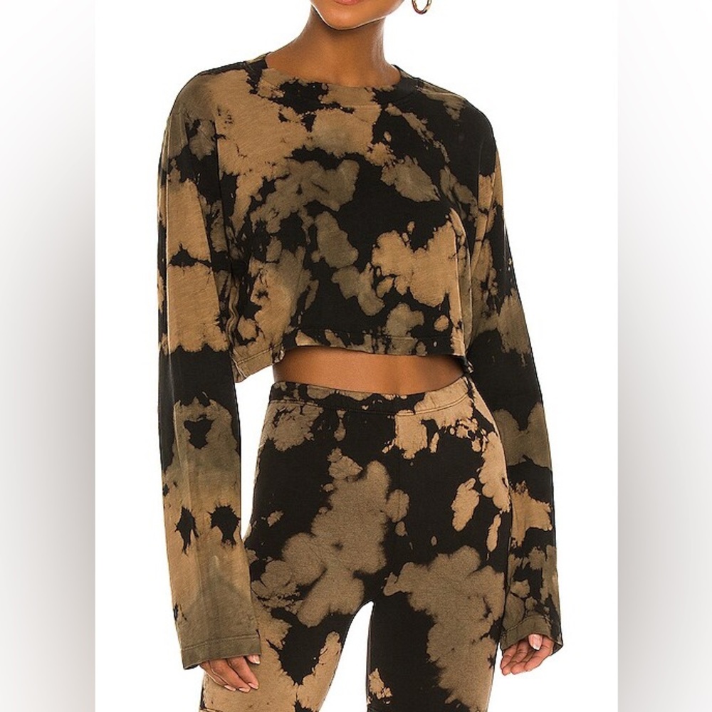 Cotton Citizen tie dye long sleeve + biker shorts